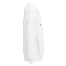 Load image into Gallery viewer, IF YOU LOVE ME, Bring Me Coffee and Let Me Thrift White and Pink Cozy Oversized Crew neck sweatshirt
