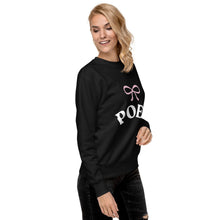 Load image into Gallery viewer, POET Pink Bow Graphic Collegiate Text Premium Sweatshirt