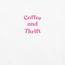 Load image into Gallery viewer, White / S COFFEE AND THRIFT PINK Lettering Unisex garment-dyed heavyweight t-shirt thrifting addict shopping