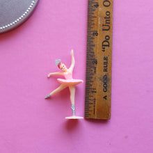 Load image into Gallery viewer, Cake Topper Vintage-Style Ballerina Cupcake Toppers Retro Pink and White Set of 6
