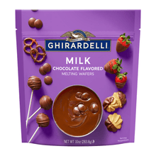Load image into Gallery viewer, CHOOSE! Ghirardelli Melting Wafers, 10 oz bag Dark, Milk, or White Chocolate Resealable Bag

