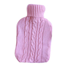Load image into Gallery viewer, French Pink Hot Water Bottle 2L with Pink Knitted Sweater Cover