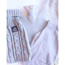Load image into Gallery viewer, Hot Water Bottle Gray Knit Sweater Cover 1L Small Hot Water Bottle