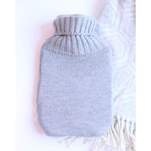Load image into Gallery viewer, Hot Water Bottle Gray Knit Sweater Cover 1L Small Hot Water Bottle