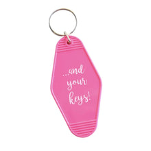 Load image into Gallery viewer, Keychain Hot Pink Hotel-Style "Bring Your Heart" Keychain