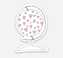 Load image into Gallery viewer, Sticker "Love the World" Globe Vinyl Sticker