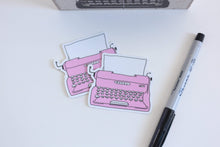 Load image into Gallery viewer, Sticker Pink Typewriter Vinyl Sticker