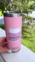 Load image into Gallery viewer, Sticker Pink Typewriter Vinyl Sticker (Vintage, Royal, Retro, VSCO, water bottle, laptop, hydro flask small gift sticker)