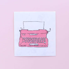 Load image into Gallery viewer, Temporary Tattoo Pink Royal Typewriter Temporary Tattoo (Single)