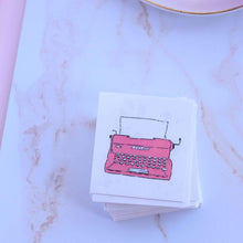 Load image into Gallery viewer, Temporary Tattoo Pink Royal Typewriter Temporary Tattoo (Single)