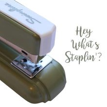 Load image into Gallery viewer, Unique Retro Swingline Green Metallic 1970s Reproduction "#27" Desk Stapler