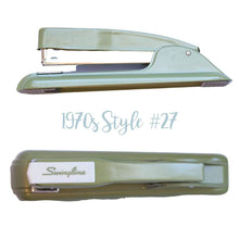Load image into Gallery viewer, Unique Retro Swingline Green Metallic 1970s Reproduction "#27" Desk Stapler