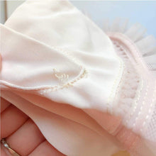 Load image into Gallery viewer, Vintage Delicate Pink Vintage Gloves with Tulle Trimming Ballerina Style
