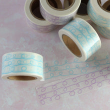 Load image into Gallery viewer, Washi Tape Blue Cloud Loops Washi Tape Roll 1&quot; wide for Planners, Scrapbooking, Journaling, Art, Craft
