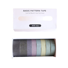 Load image into Gallery viewer, Washi Tape Milk Tea Japanese Recycled Washi Tape Palette Set