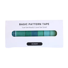 Load image into Gallery viewer, Washi Tape Ocean Japanese Recycled Washi Tape Palette Set
