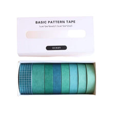 Load image into Gallery viewer, Washi Tape Ocean Japanese Recycled Washi Tape Palette Set