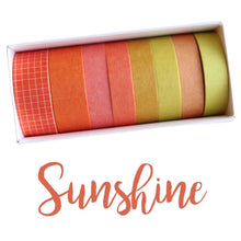 Load image into Gallery viewer, Washi Tape Sunshine Japanese Recycled Washi Tape Palette Set