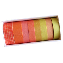 Load image into Gallery viewer, Washi Tape Sunshine Japanese Recycled Washi Tape Palette Set