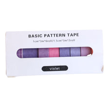 Load image into Gallery viewer, Washi Tape Violet Japanese Recycled Washi Tape Palette Set