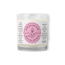 Load image into Gallery viewer, Blow Out the Flame GRIEF BODY glass jar soy wax candle unscented
