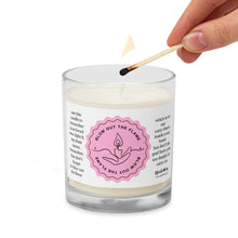 Load image into Gallery viewer, Blow Out the Flame GRIEF BODY glass jar soy wax candle unscented

