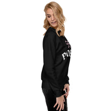 Load image into Gallery viewer, POET Pink Bow Graphic Collegiate Text Premium Sweatshirt
