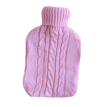 Load image into Gallery viewer, French Pink Hot Water Bottle 2L with Pink Knitted Sweater Cover
