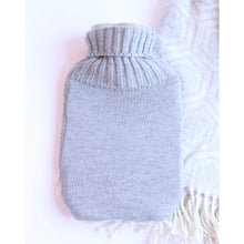 Load image into Gallery viewer, Hot Water Bottle Gray Knit Sweater Cover 1L Small Hot Water Bottle
