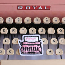 Load image into Gallery viewer, Patch Pink Typewriter Chenille Patch
