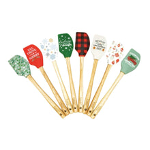 Load image into Gallery viewer, spatula Christmas Holiday Silicone Spatula with Wood Handle Gift-Ready for Hot Cocoa Bombs
