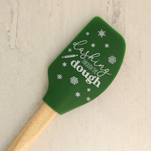 Load image into Gallery viewer, spatula Dashing through the Dough 8 Kinds--CHOOSE! Christmas Holiday Silicone Spatula with Wood Handle Gift-Ready for Hot Cocoa Bombs
