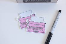Load image into Gallery viewer, Sticker Pink Typewriter Vinyl Sticker
