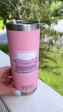 Load image into Gallery viewer, Sticker Pink Typewriter Vinyl Sticker (Vintage, Royal, Retro, VSCO, water bottle, laptop, hydro flask small gift sticker)
