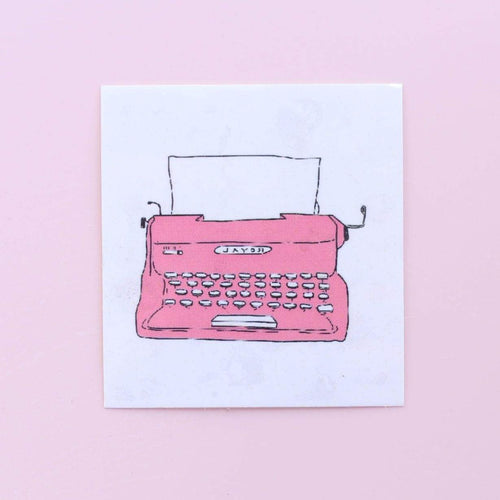 Temporary Tattoo Pink Royal Typewriter Temporary Tattoo (Single)