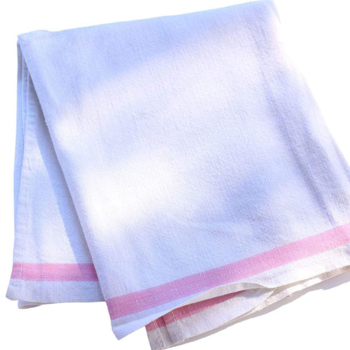 Vintage Pink Candy Stripe Flour Sack Towel