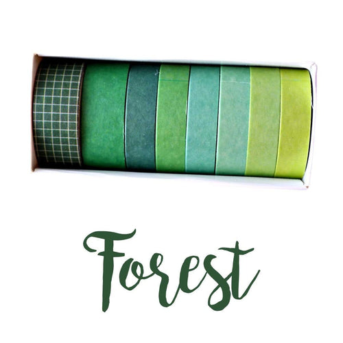 Washi Tape Forest Japanese Recycled Washi Tape Palette Set