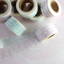 Load image into Gallery viewer, Washi Tape Lavender Loops Washi Tape Roll 1&quot; wide for Planners, Scrapbooking, Journaling, Art, Craft
