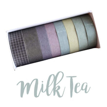 Load image into Gallery viewer, Washi Tape Milk Tea Japanese Recycled Washi Tape Palette Set

