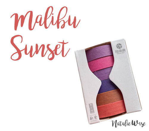Washi Tape NEW! Malibu Sunset Japanese Recycled Washi Tape Palette Set