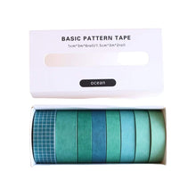 Load image into Gallery viewer, Washi Tape Ocean Japanese Recycled Washi Tape Palette Set
